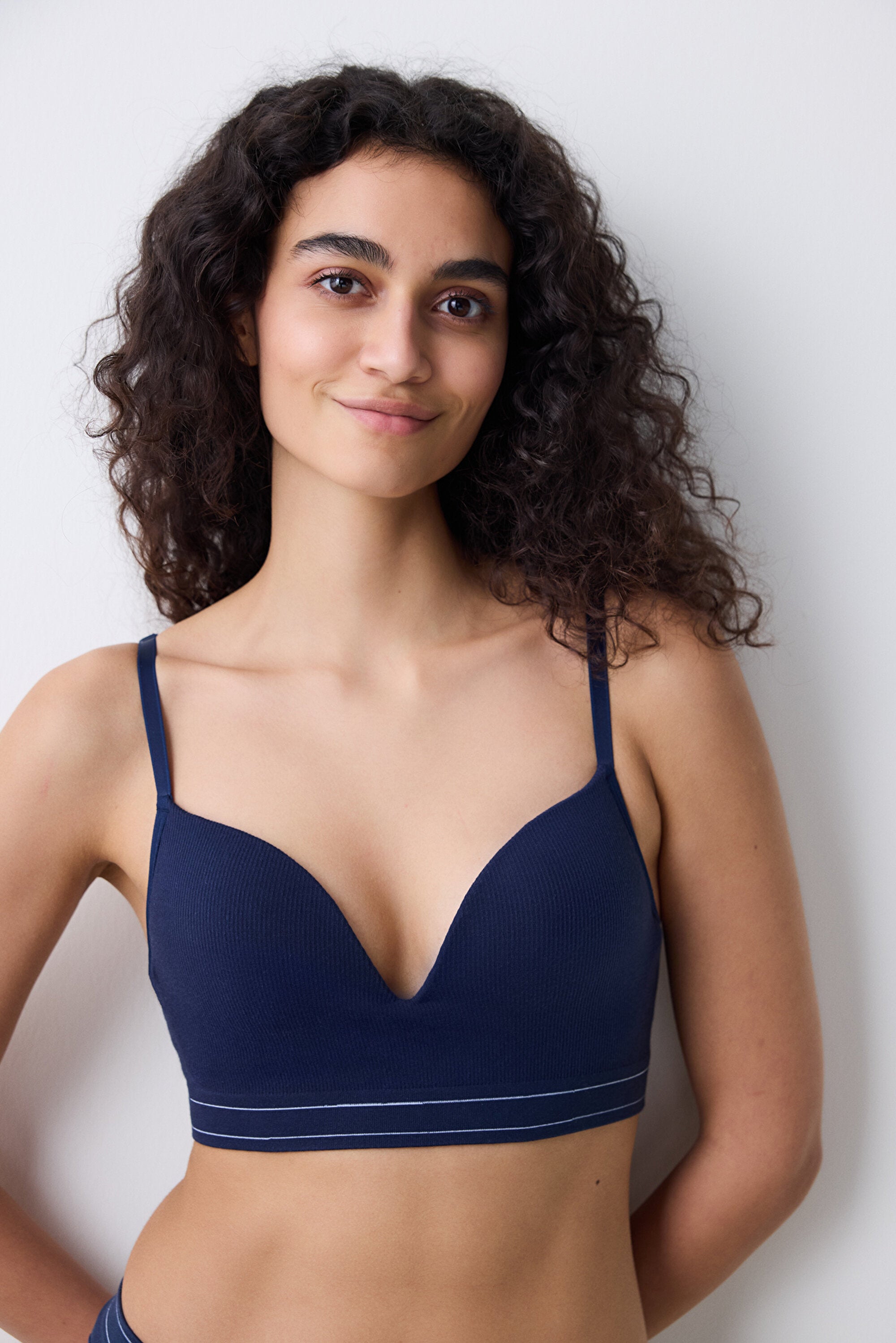 Seamless Navy Blue Bralet