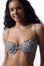 Leopard Print Underwire Bikini Top