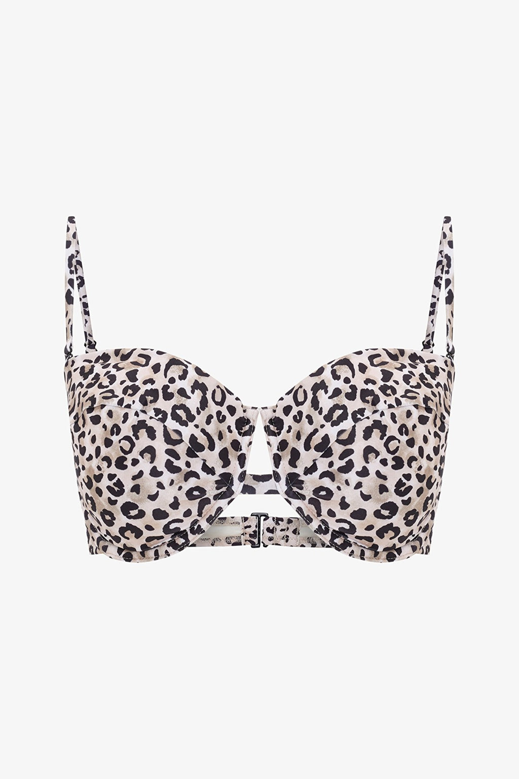 Leopard Print Underwire Bikini Top