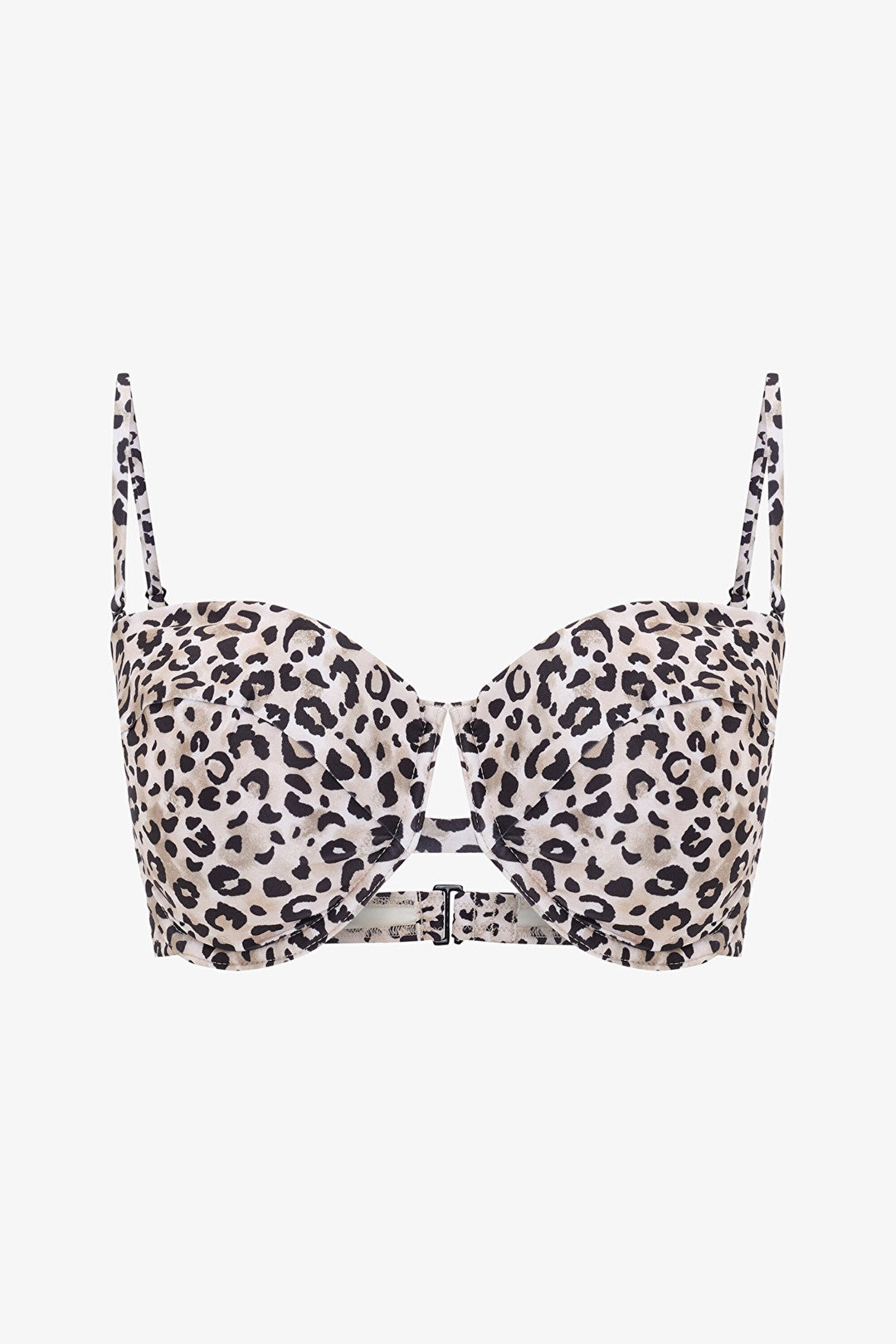 Leopard Print Underwire Bikini Top