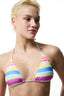 Donna Striped Triangle Bikini Top