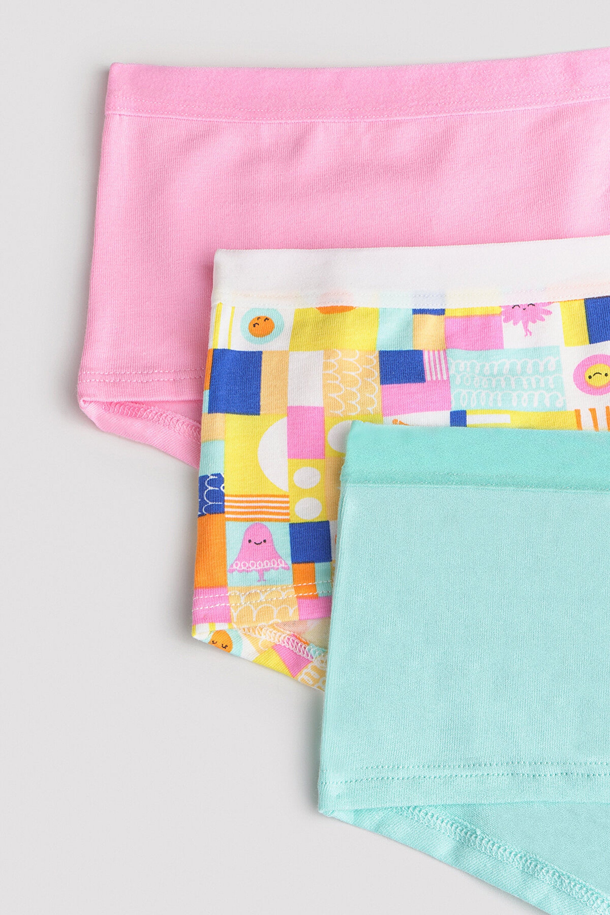 Girls Geometric 3 Pack Hipster
