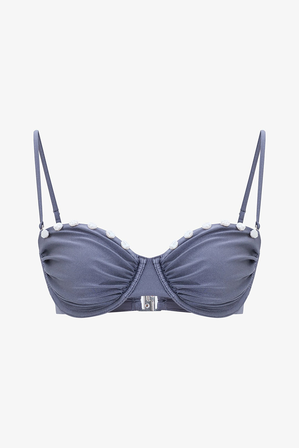 Seashell Gray Underwire Bikini Top - Gamze Erçel Collection