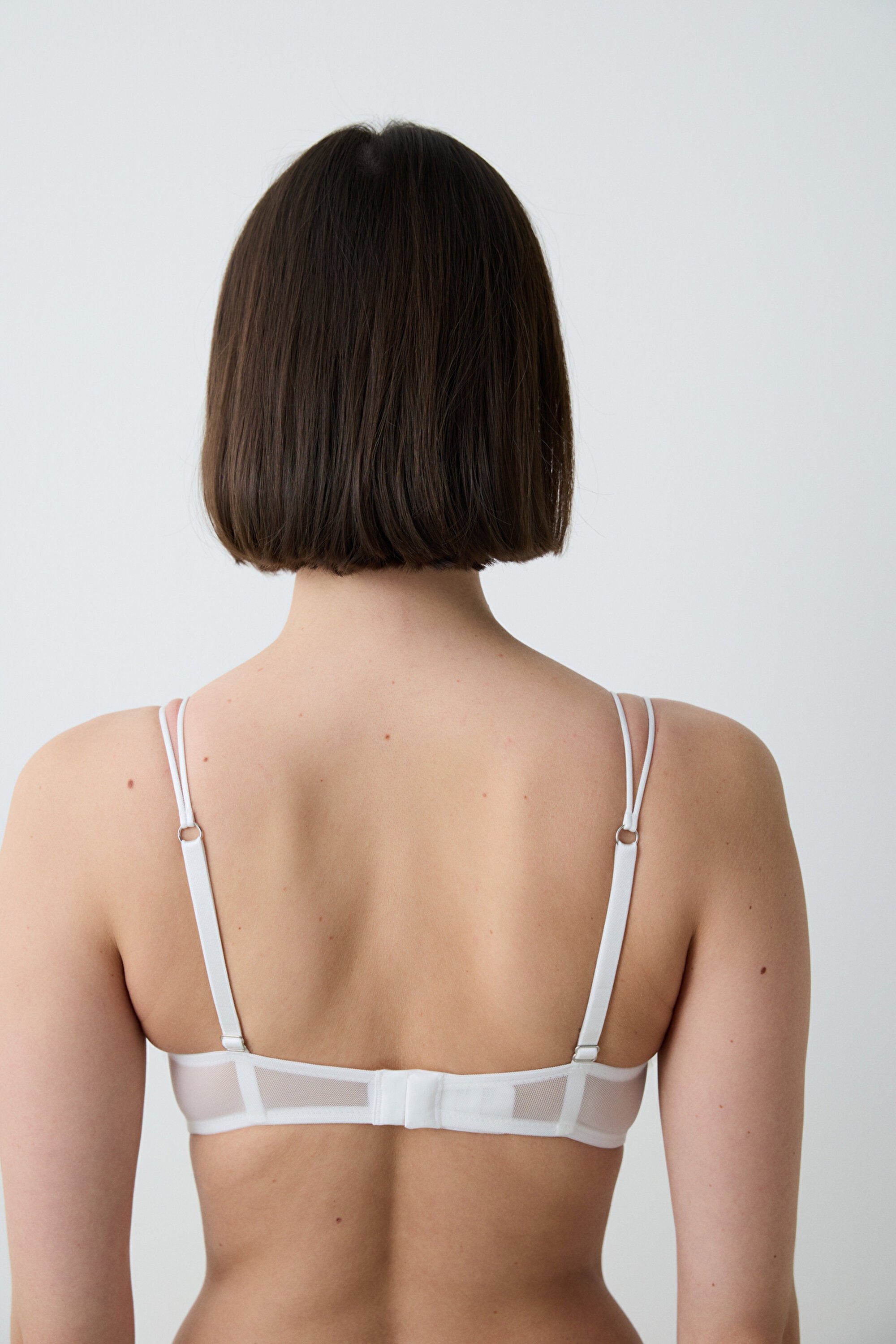 Glam Sequin Lace Off White Bra