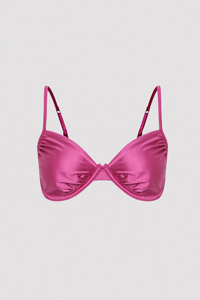 Fancy Underwire Fuchsia Bra Hover Image