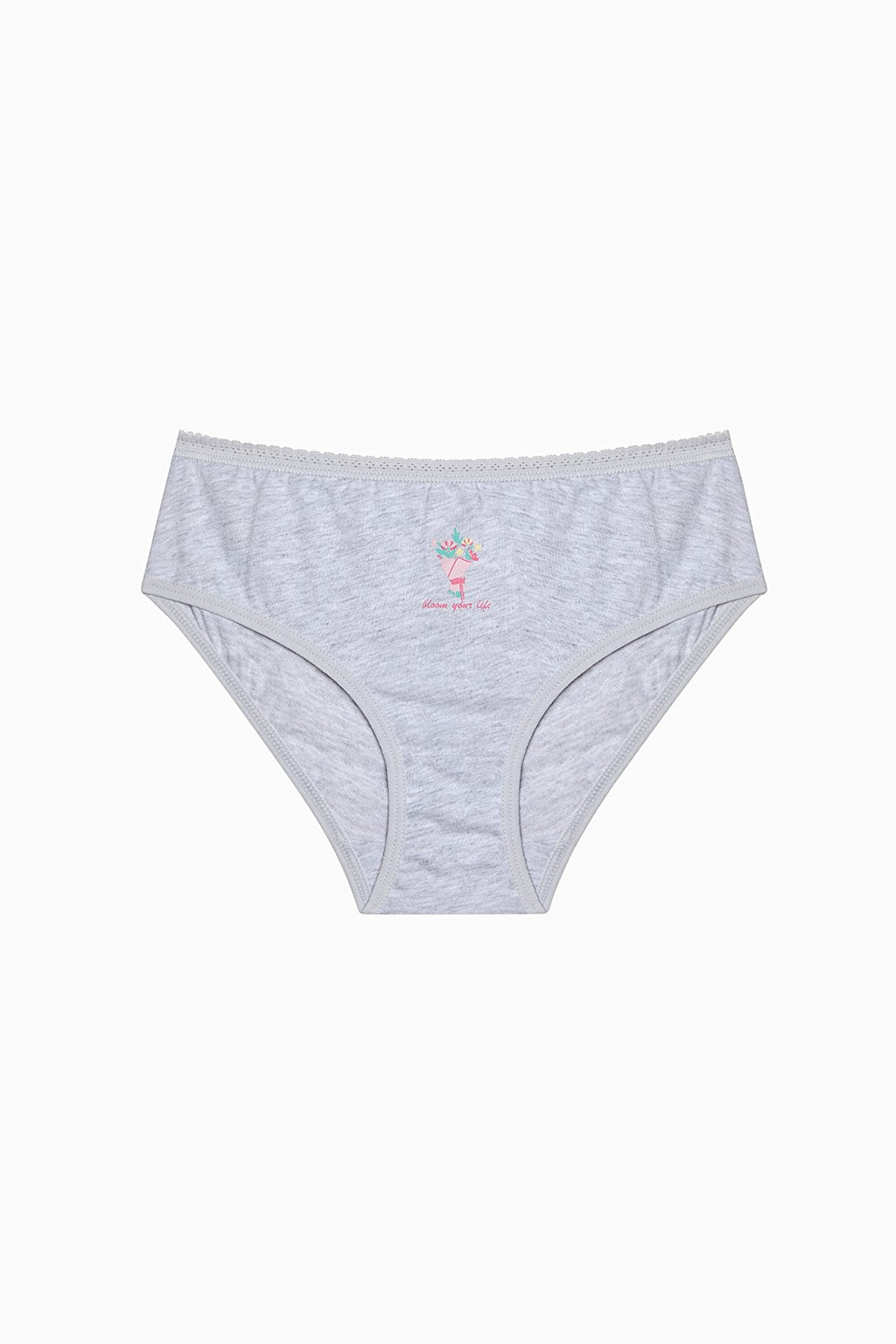 Girls Sweet Heart Multicolored 5-Pack Slip Panties