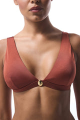 Orange Braga Deep V Bikini Top