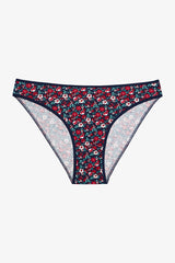 Cheerful Floral Patterned Normal Waist 3-Pack Panties