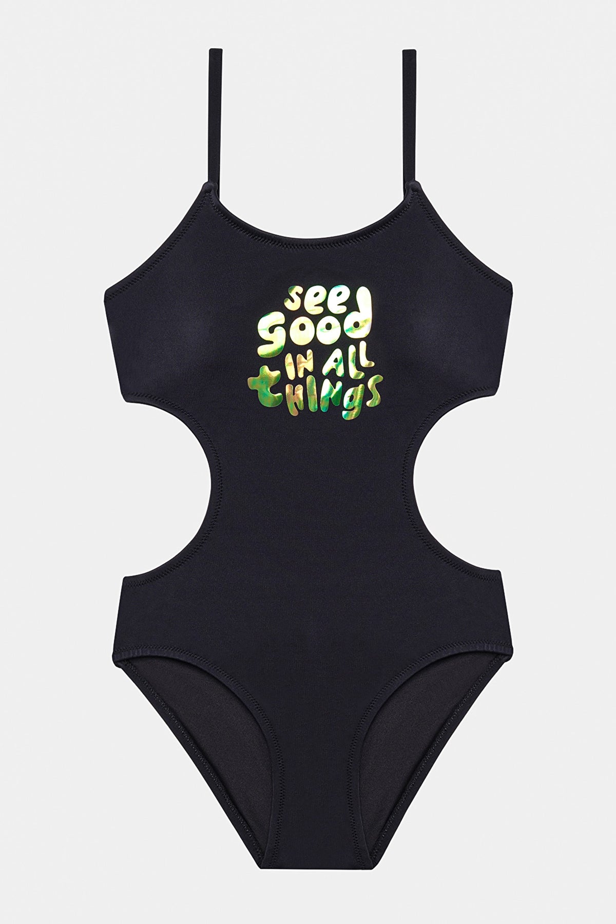 Teen Hologram Black Monokini