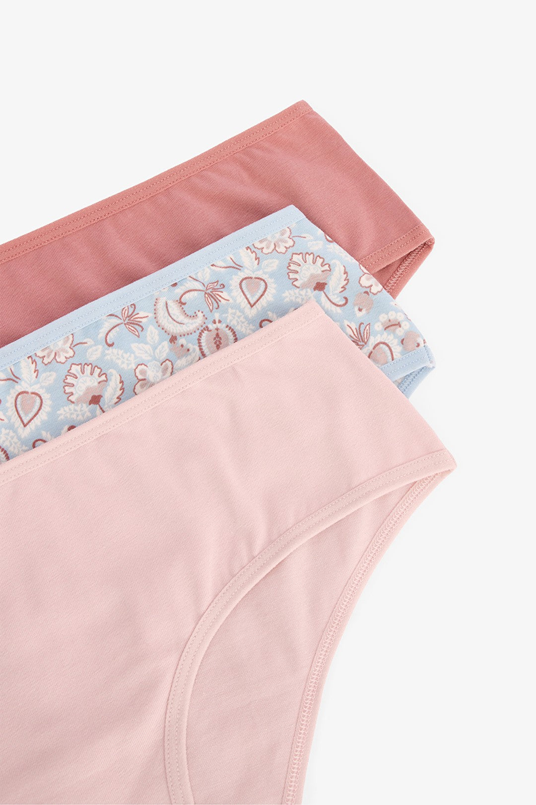 Blue Story Shawl Patterned Low Waist 3-Pack Slip Panties