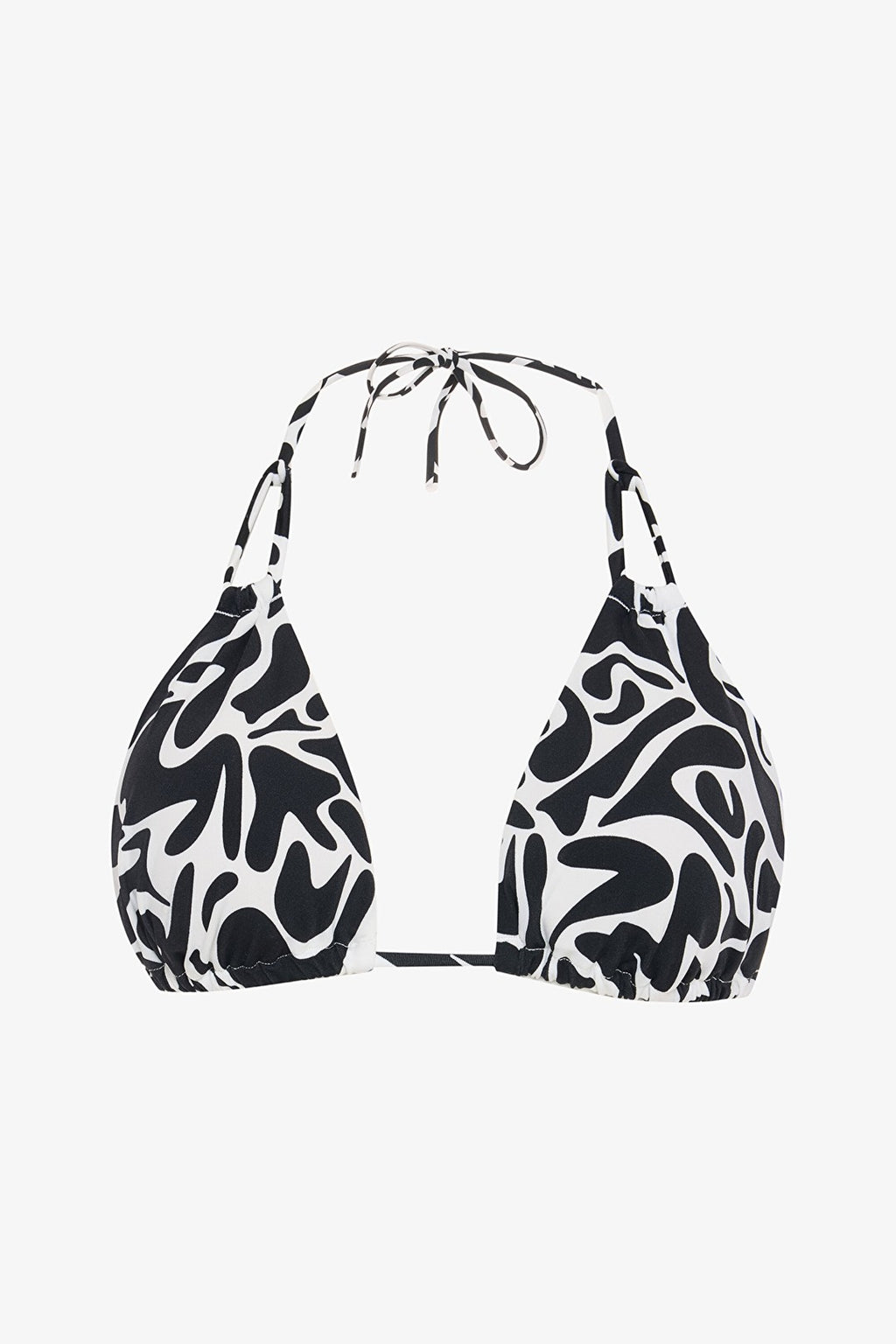 Tint Zebra Patterned Triangle Bikini Top