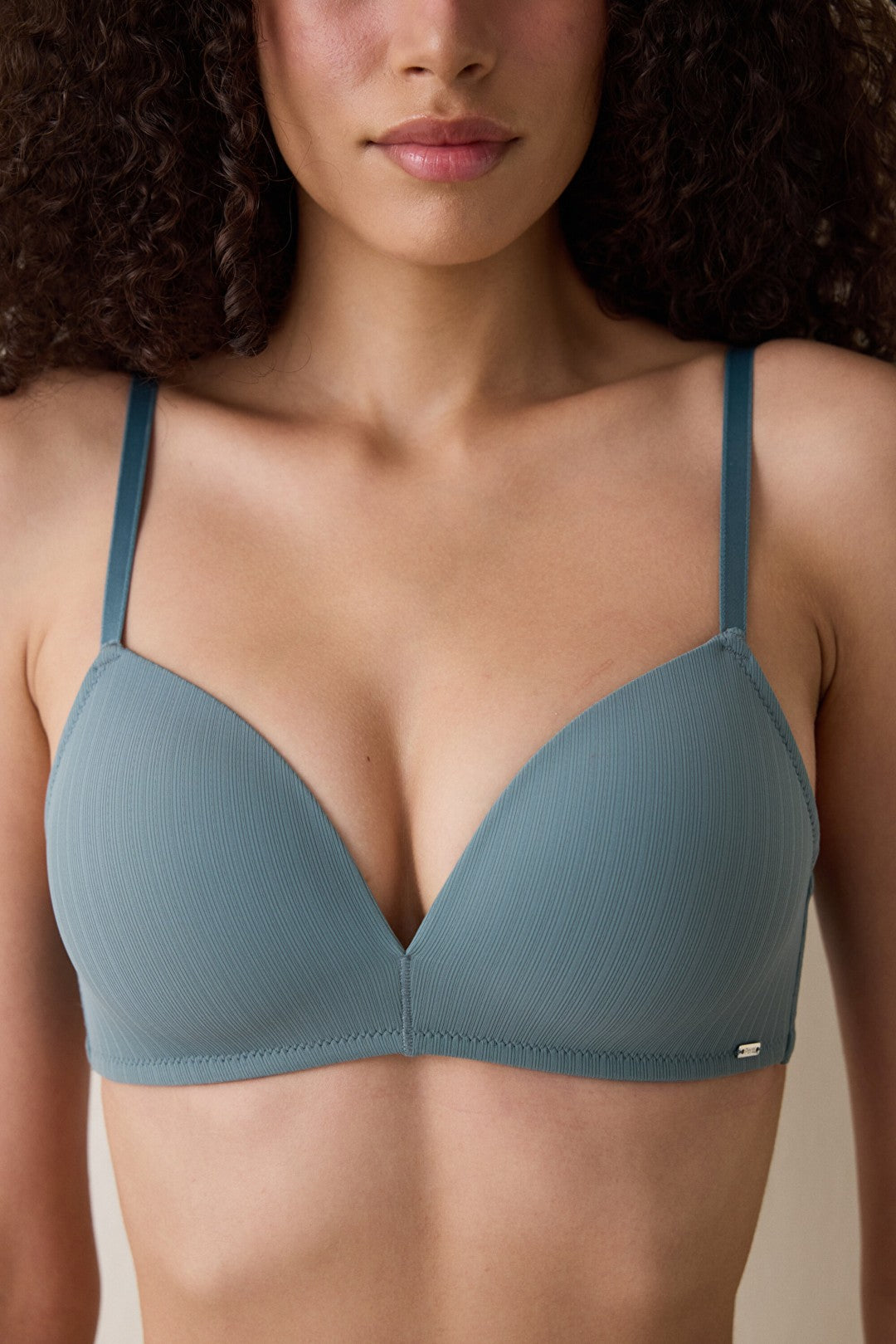 Dark Grey Comfy Cosy Essentials Wire-Free Triangle Bra