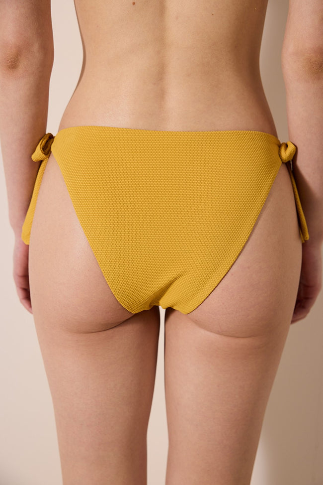 Amar Brazilian Textured Yellow Bikini Bottom Main Image