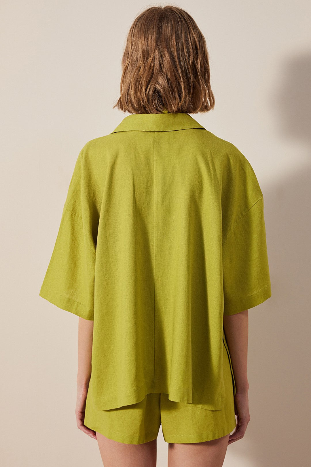 Linen Natural Green Shirt