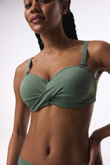 Khaki Beauty Underwire Balconette Bikini Top