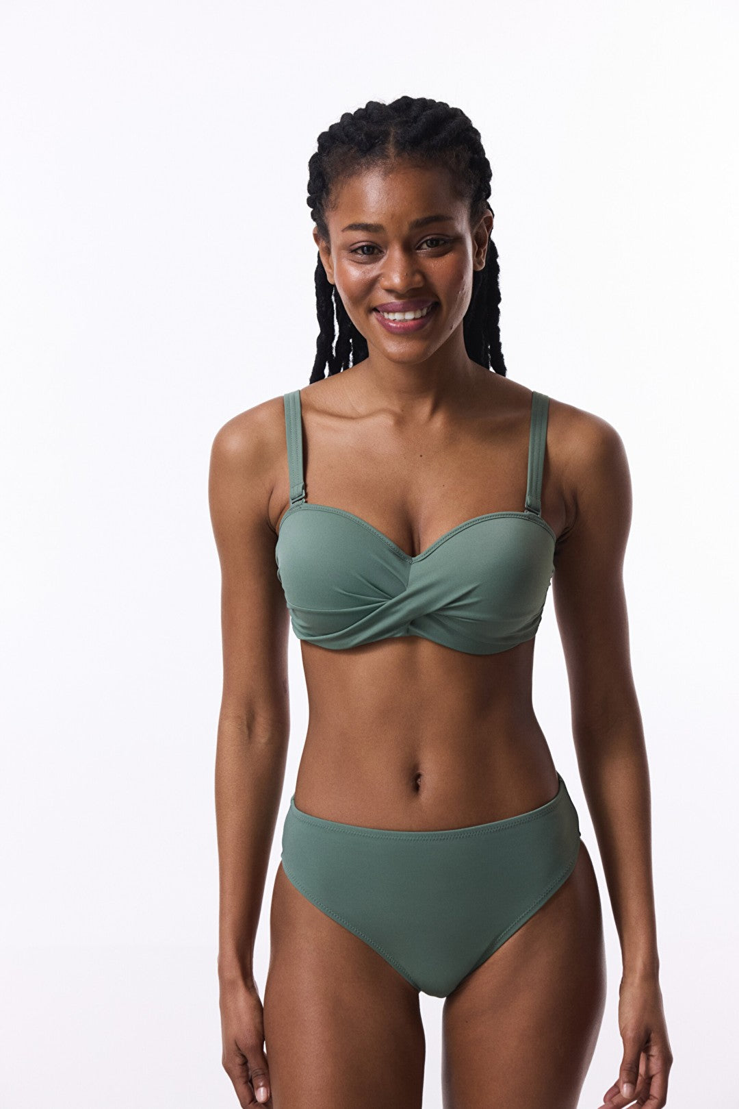 Khaki Beauty Underwire Balconette Bikini Top