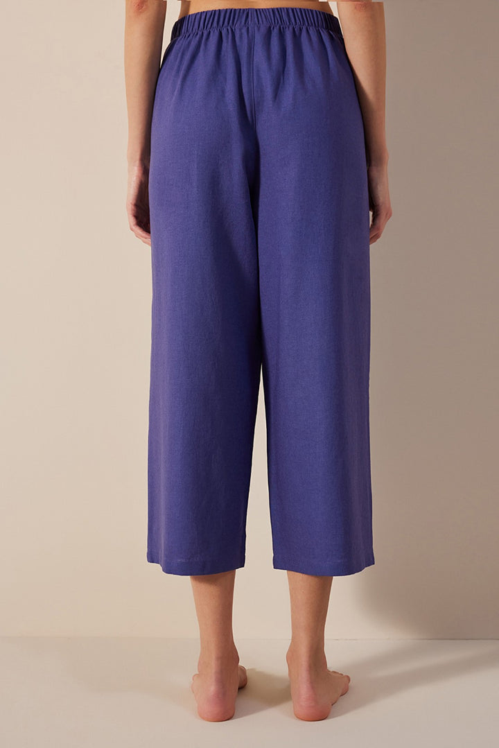 Linen Lena Dark Blue Trousers