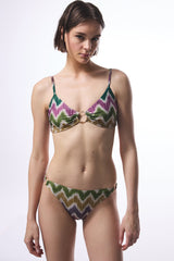 Celine Side Zigzag Buckle Slip Bikini Bottom