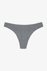 Floral Patterned Quiet Rose Normal Waist 3-Pack Cotton Thong Panties