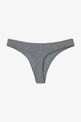 Floral Patterned Quiet Rose Normal Waist 3-Pack Cotton Thong Panties