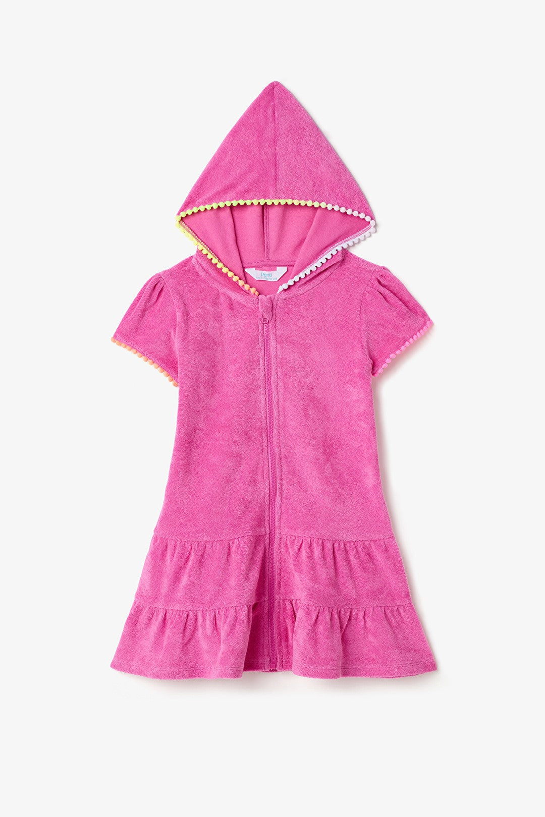 Pink Girl Sweat Pastel Zippered Towel Kaftan