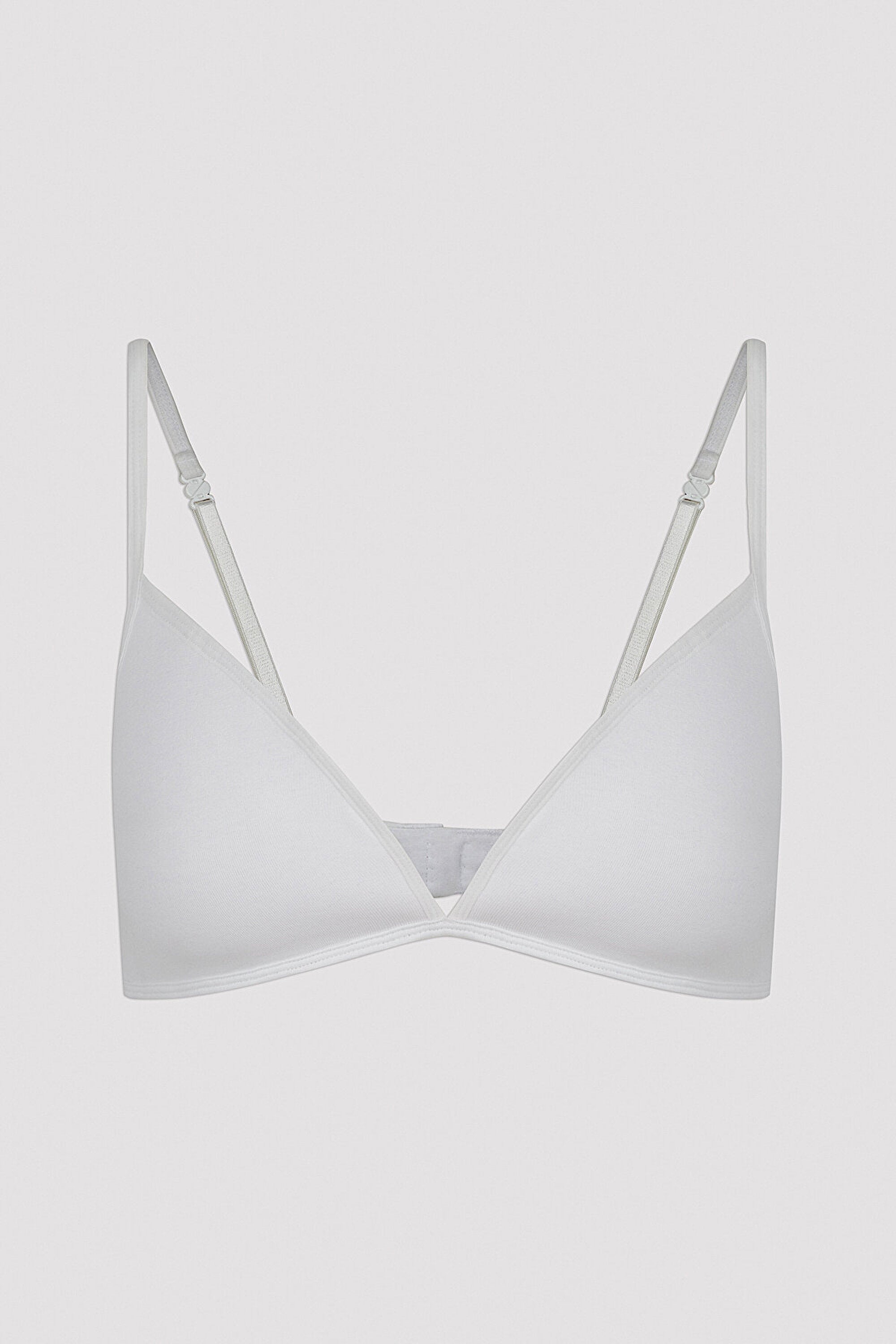 #Hiccamashi White Wire-Free Flex Flexible Bra