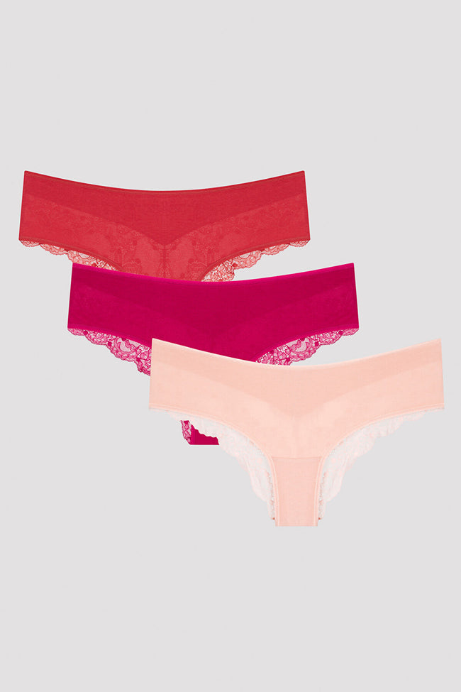 Hot Summer Lacy Detailed 3in1 Hipster Hover Image