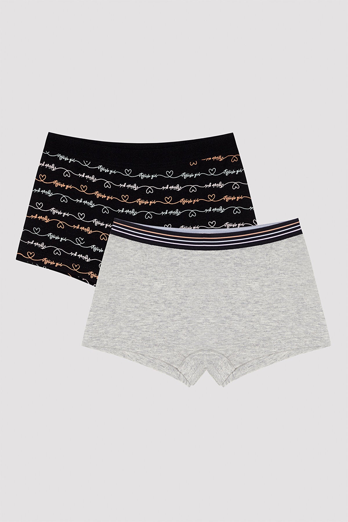 Girls Stylish Girl 2 Pack Boxer