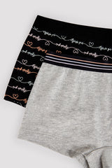 Girls Stylish Girl 2 Pack Boxer