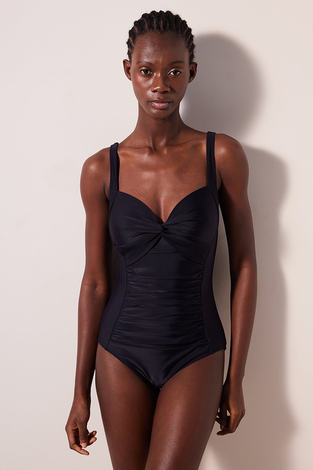 Shirred Black Suit