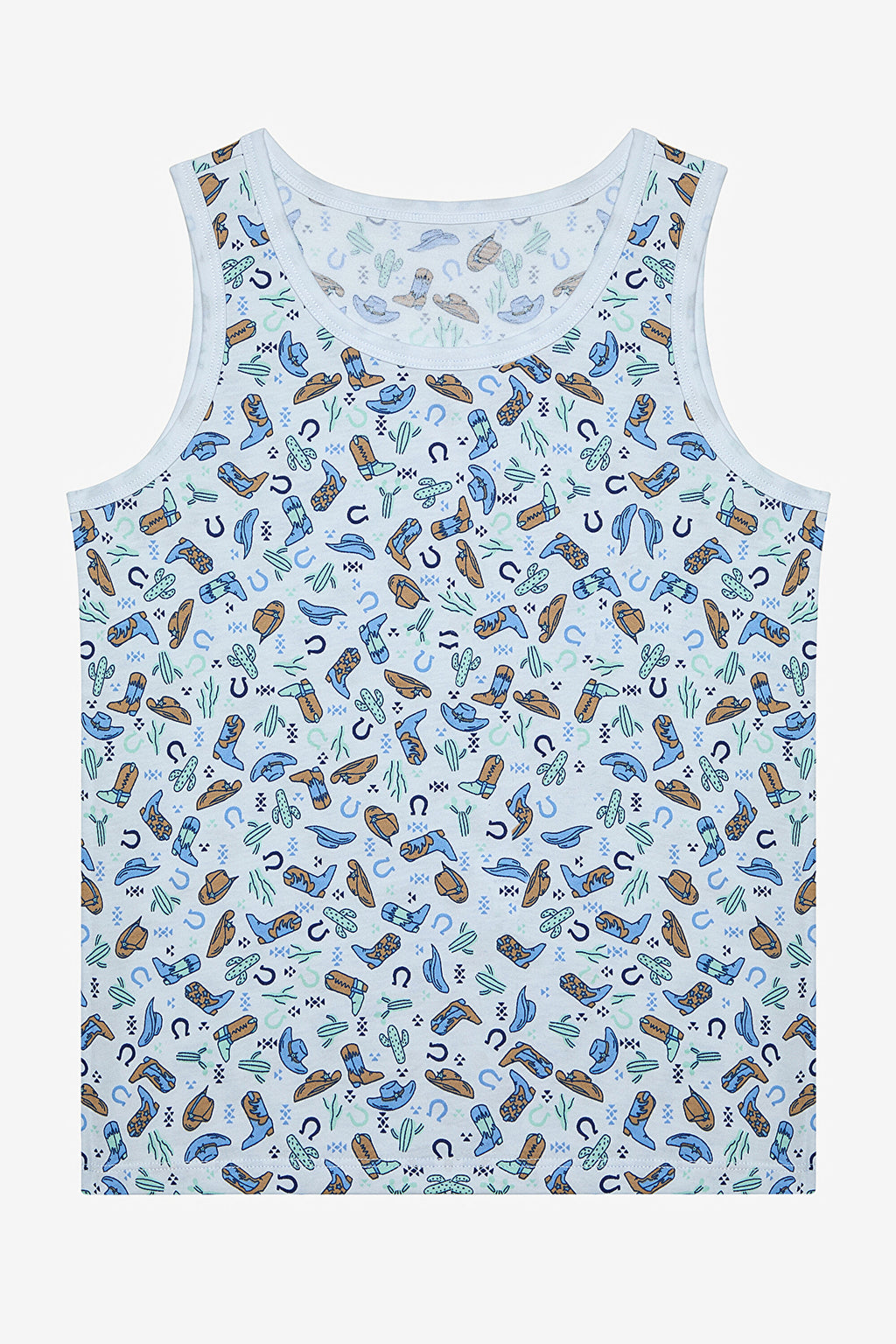 Boy Lucky Boy Optic White 2-Piece Undershirt