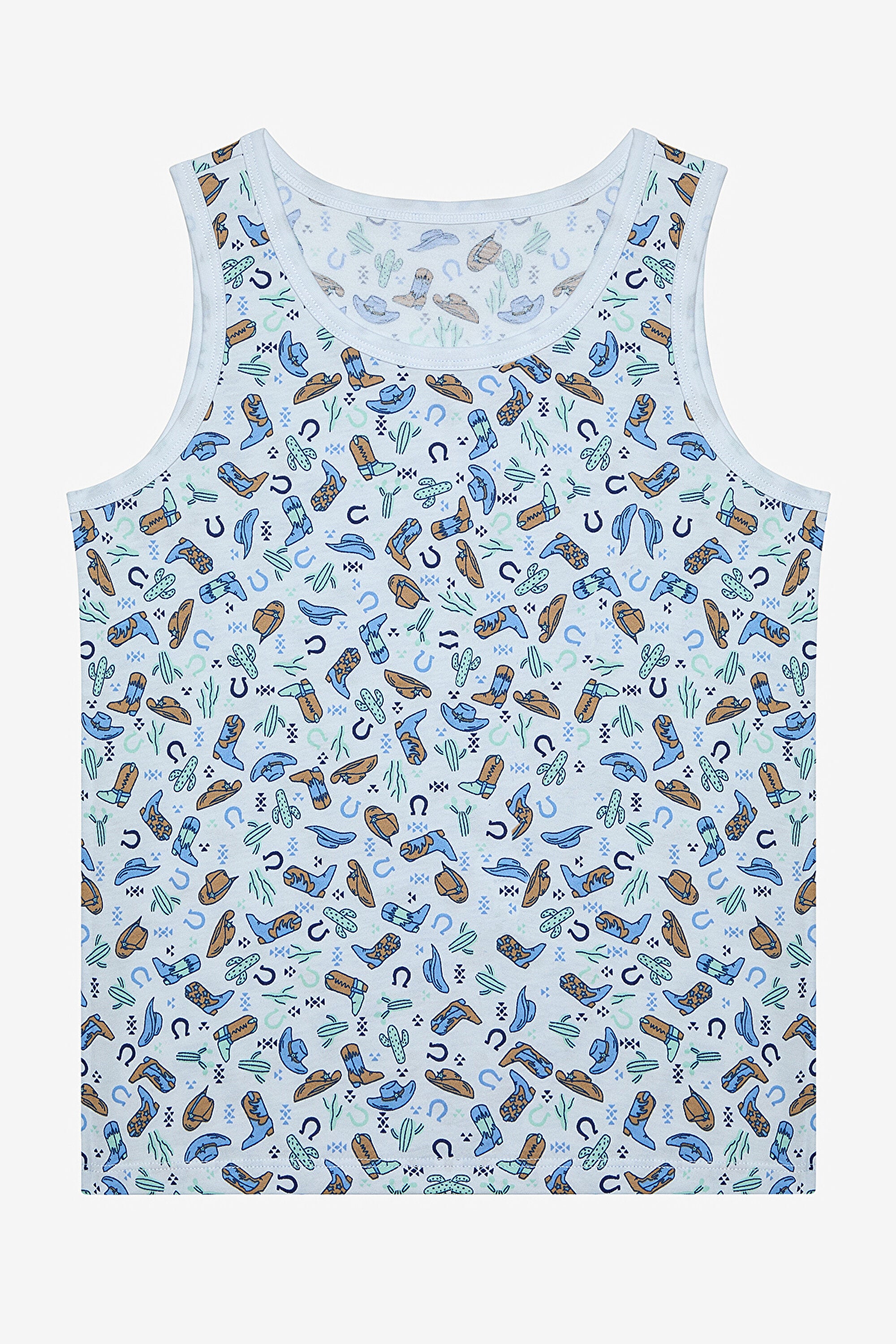 Boy Lucky Boy Optic White 2-Piece Undershirt