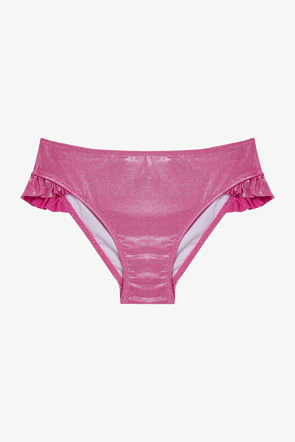 Pink Girl's Shiny Triangle Bikini Set