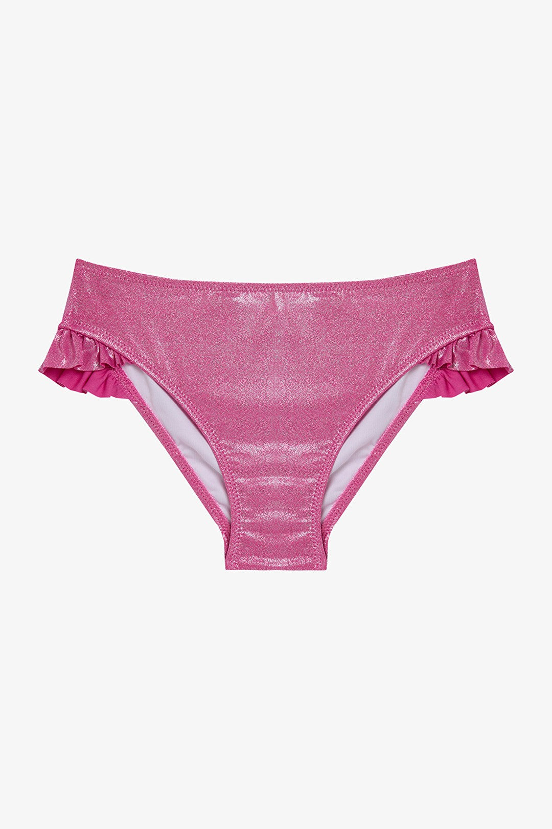 Pink Girl's Shiny Triangle Bikini Set