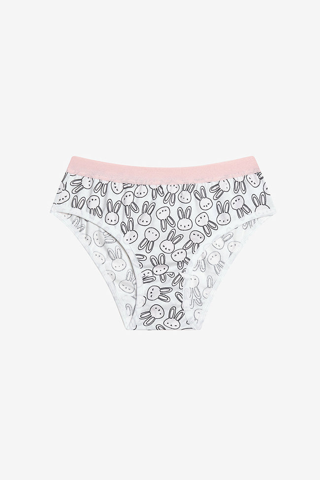 Girls Bunnies 5-Pack Multicolored Slip Panties Main Image