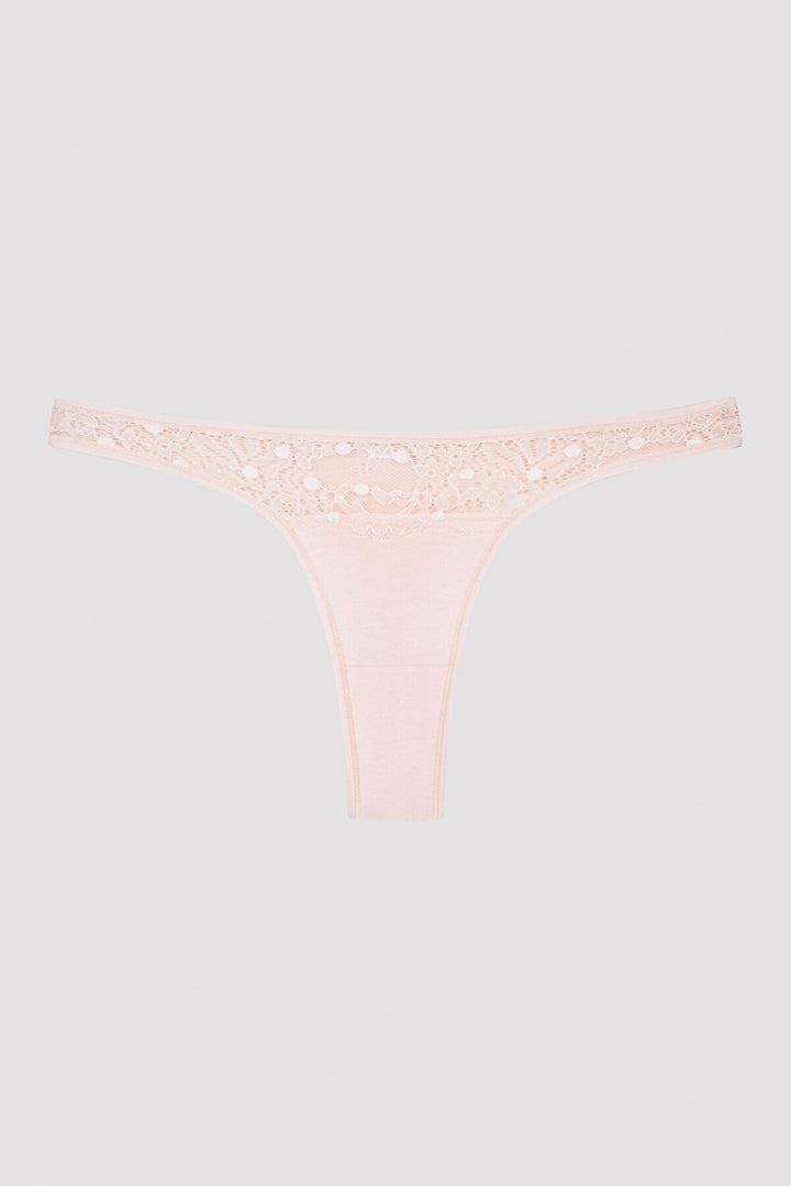 Waterfall Lace Detailed 3In1 Thong