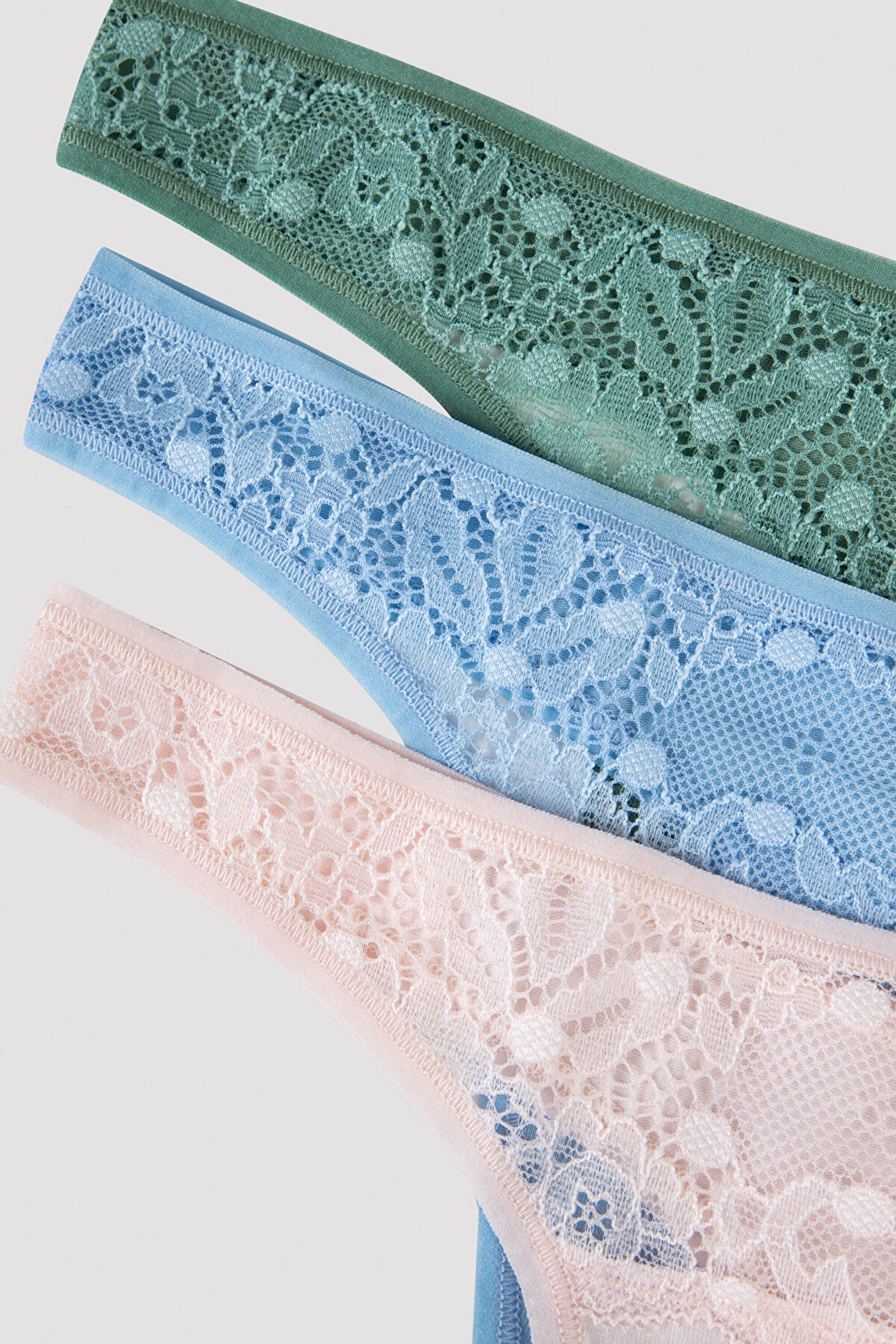 Waterfall Lace Detailed 3In1 Thong