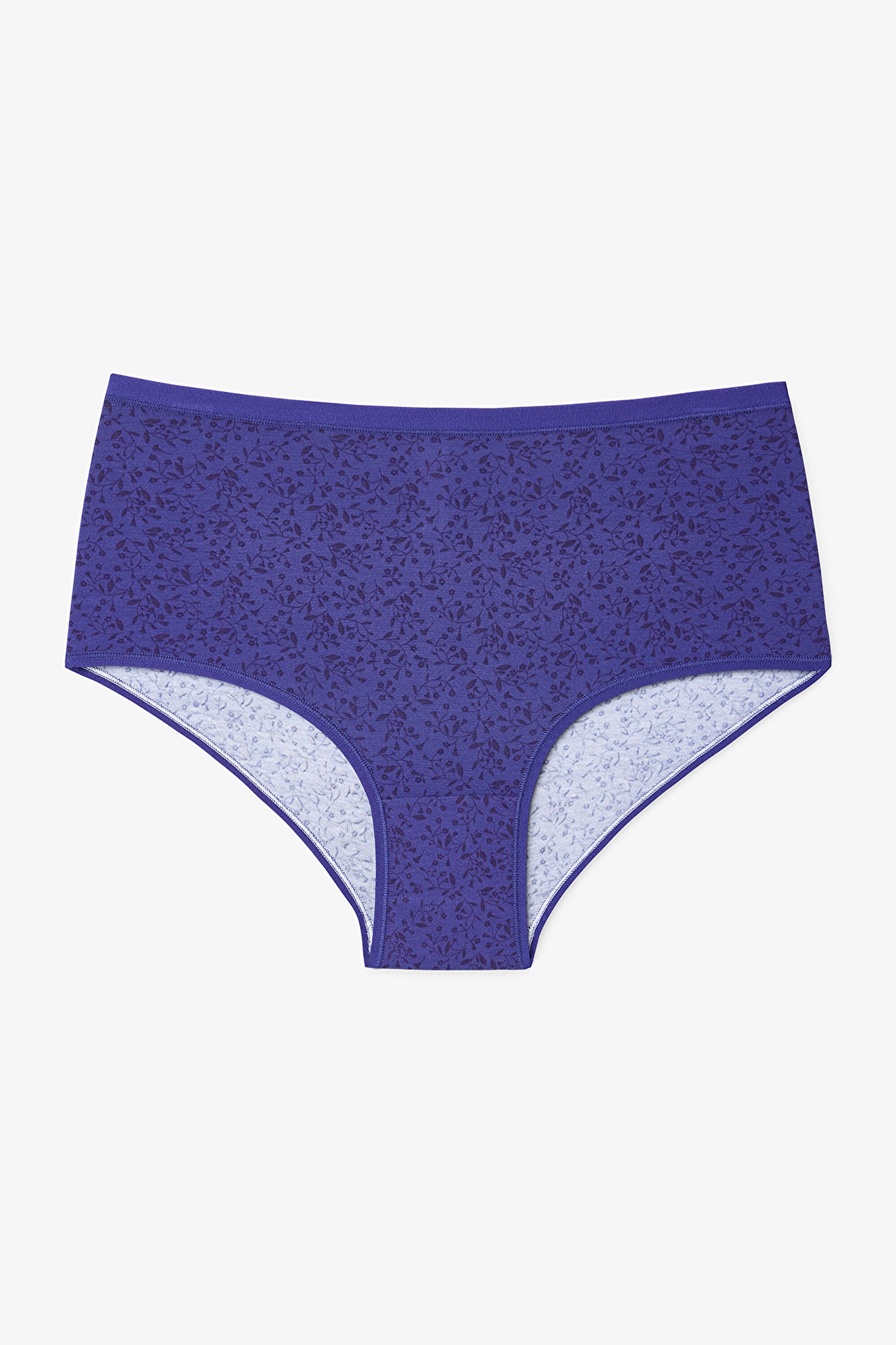 Crunchy Leaf Pattern High Waist 3-Pack Briefs