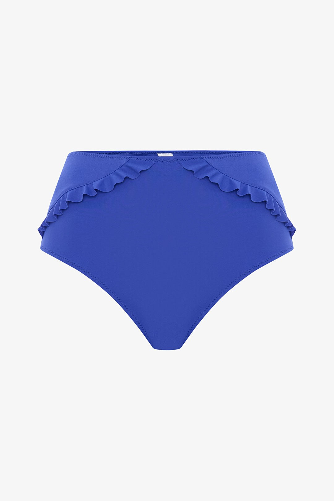 Dark Blue New High Ruffle High Waist Bikini Bottom