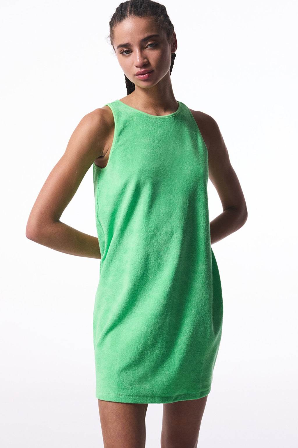 Green Towel Mini Dress