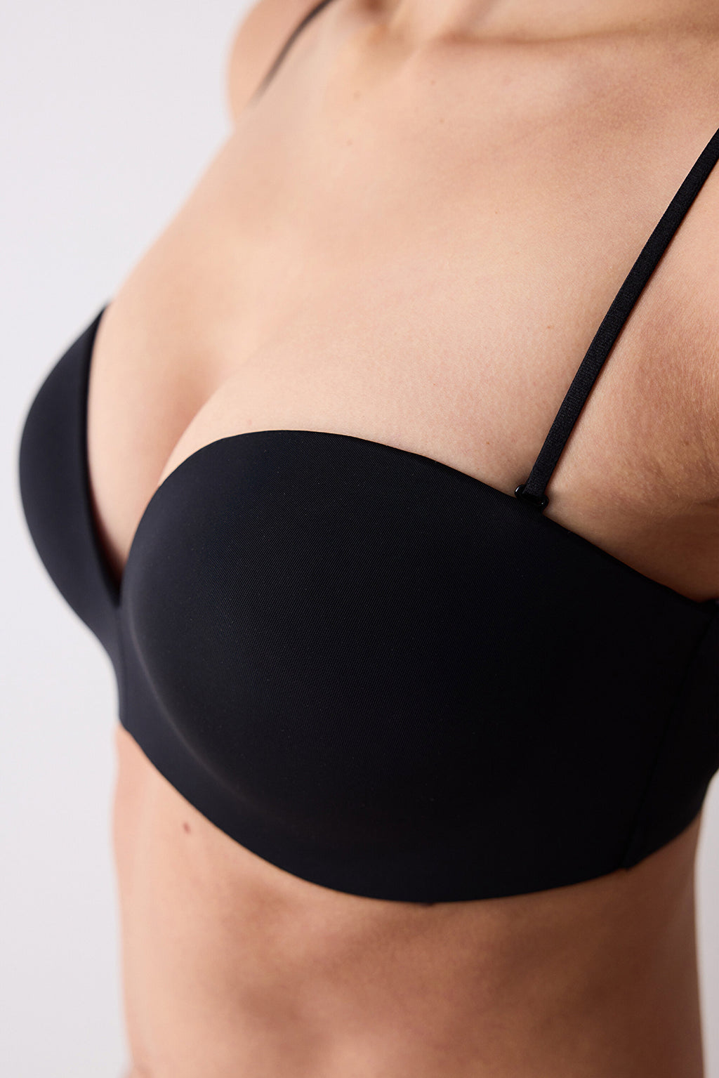 Push Up Wireless U Wire Deep Beige Low-cut Bra