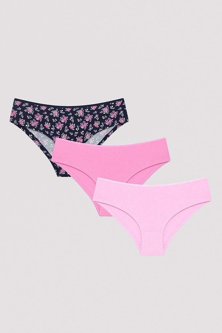 Peony 3-Piece Multicolored Hipster Panties