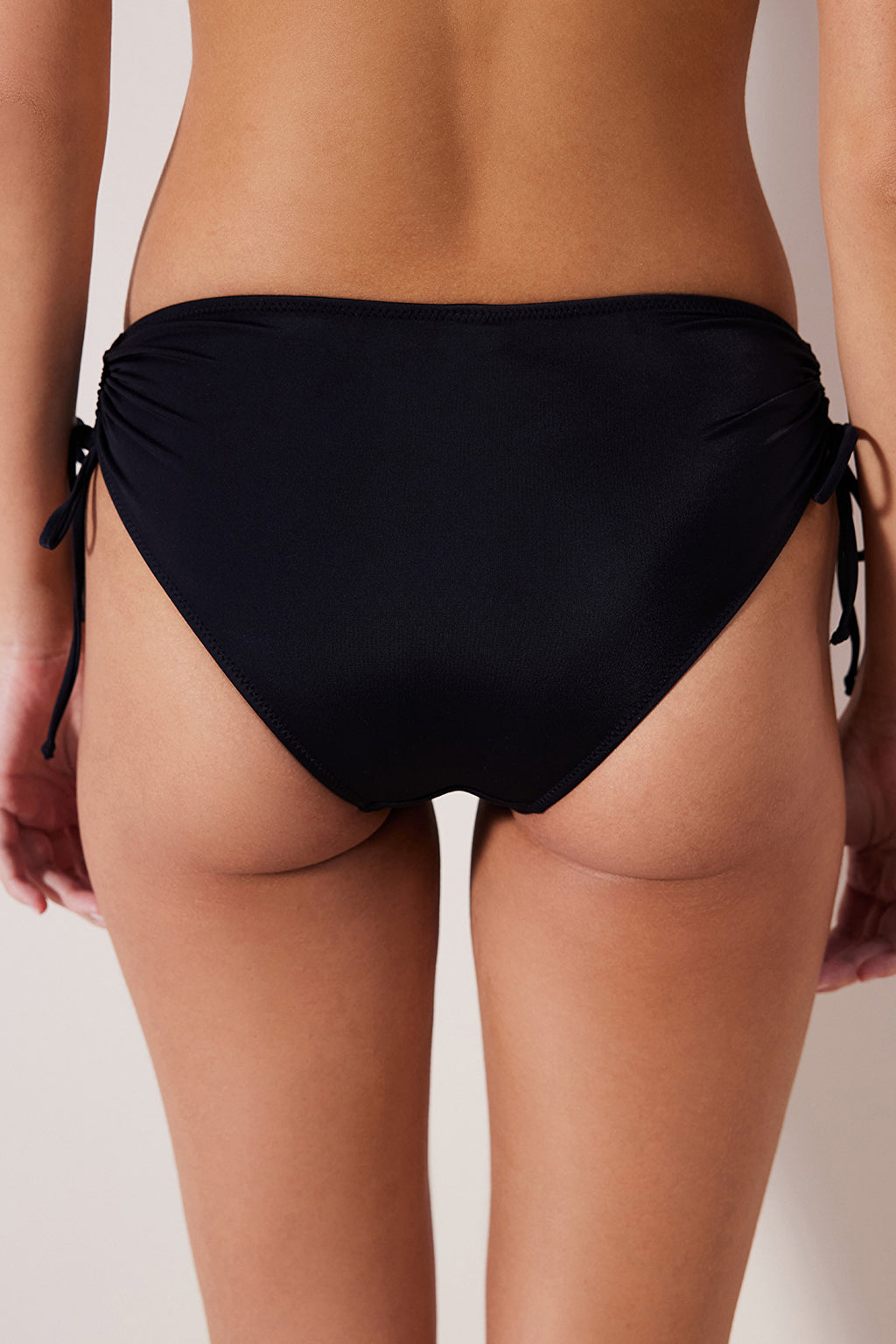 High Ring Black Bikini Bottom