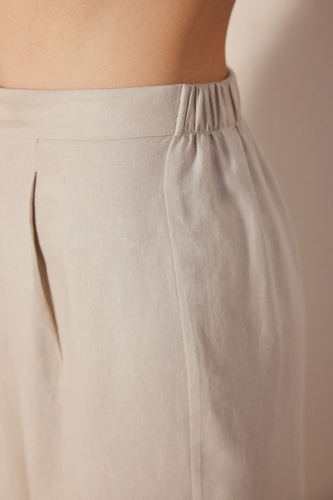 Linen Lena Stone Color Trousers