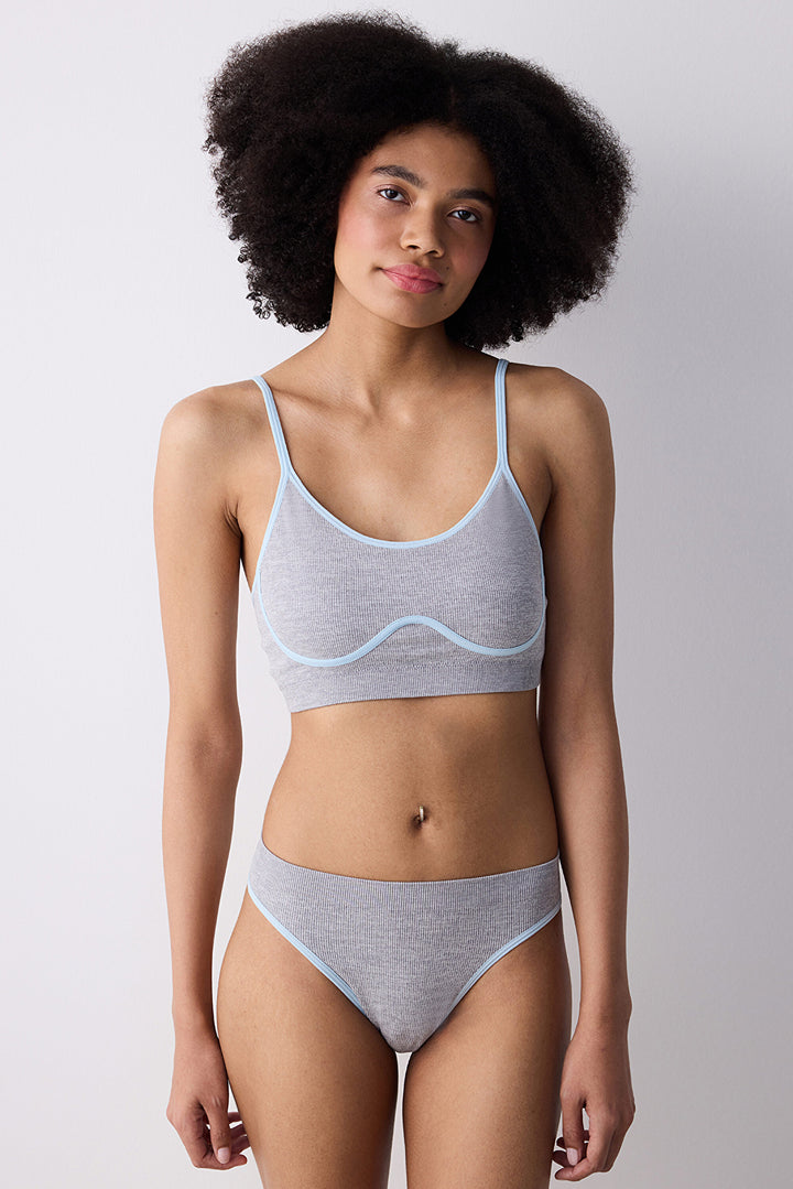 Seamless Light Grey Brazilian Panties - Sanrio Collection