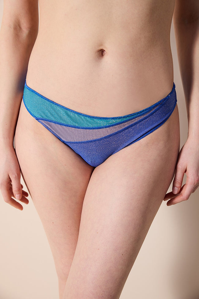 Dora Slip Glitter Multicolored Bikini Bottom Hover Image