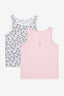 Girls Bunnies 2-Pack Multicolored Undershirt