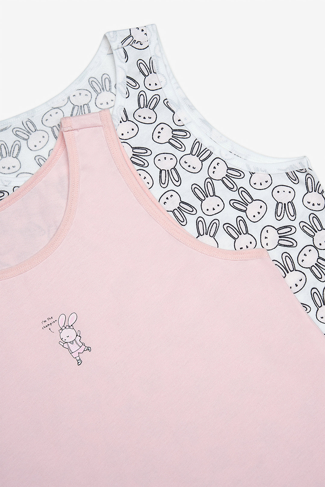 Girls Bunnies 2-Pack Multicolored Undershirt