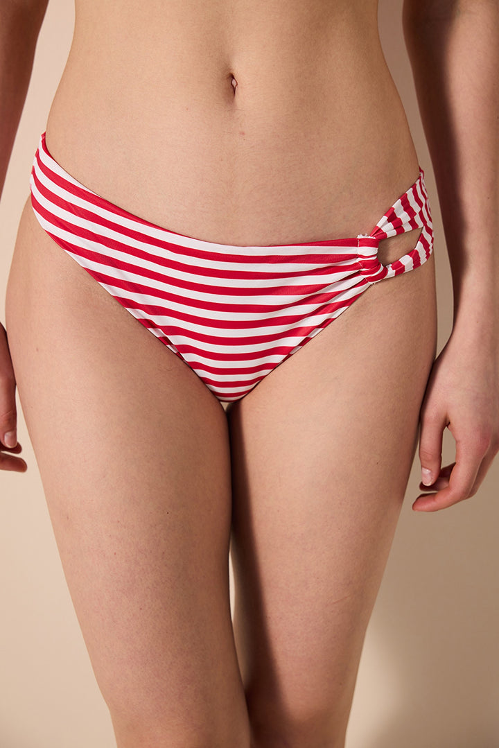 Finny Side Striped Bikini Bottom