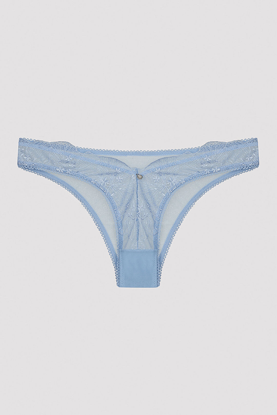 Shiny Lace V-Cut Brazilian Panties